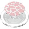 Cow Print Pattern in Pastel Pink PopSockets PopGrip for MagSafe