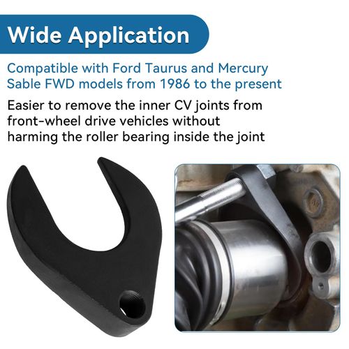 Bularie Inner CV Axle Removal Tool with Nut 48mm - Front Wheel Drive Axle Pulley Attachment for Slide Hammer 5/8"-18 Threads, CV Joint Puller Adapter Removing Tool