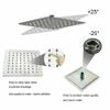 16-inch LED Square Shower Head Wall/Ceiling Mounted Brushed Nickel Rain Sprayer