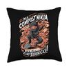 [Worm Farming and Vermiculture: Red Wiggler Composting Throw Pillow