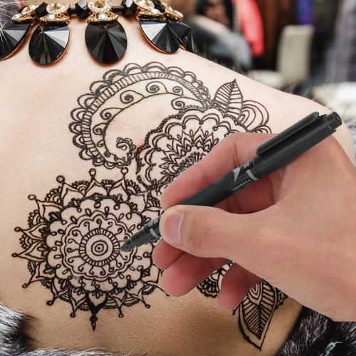 Joyzan Tattoo Piercing Pen, Skin Pen, Temporary Skin Pens, Skin Marker, Tattoo Pen, Marker Pen, Double Head Marker Pen for Professional Salon, Household Piercing, Skin Marking Pen, Pack of 10