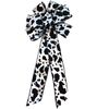 10" Wired Cow Spots Wreath Bow