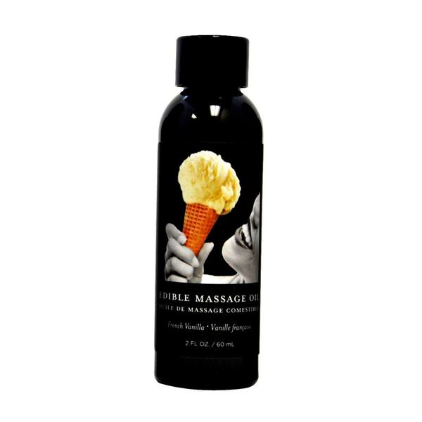 Earthly Body Edible Massage Oil, Vanilla, 2oz, MSE2022