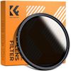 K&F Concept 55mm Variable ND Filter ND2-400 Variable Dimming Filter with 9 Level Dimming Adjustment Cleaning Cloth Ideal for Video Shooting (Nano-Basic)