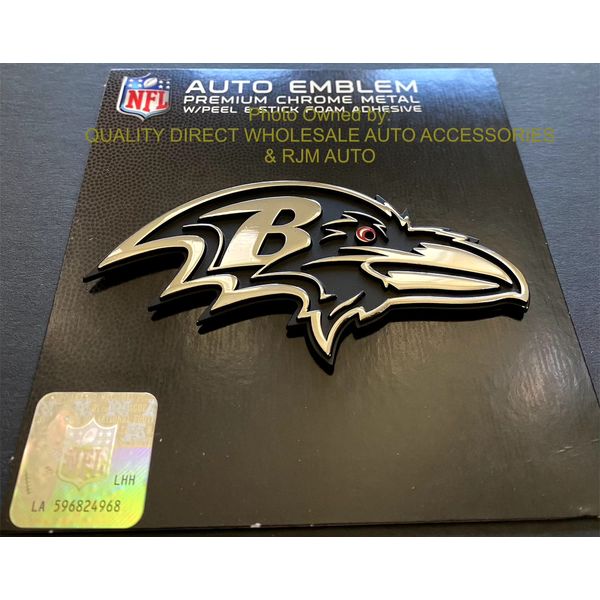 NEW BALTIMORE RAVENS Solid Metal Car Auto Emblem AUTHENTIC NFL  STOCKING GIFT