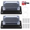 2 Pcs Junction Box Waterproof IP65, Electronic Project Box Enclosure Case, Electrical Junction Box Electronics with Fixed Ear Compatible with Electronic Project - transparent black