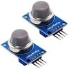 DIYables MQ2 Gas Sensor Module for Arduino, ESP32, ESP8266, Raspberry Pi - Smoke, LPG, Methane Detection, 2 Pieces, Tutorials Provided