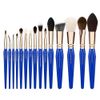 Bdellium Tools Professional Makeup Brush Golden Triangle Phase II Complete 15pc Brush Set with Pouch