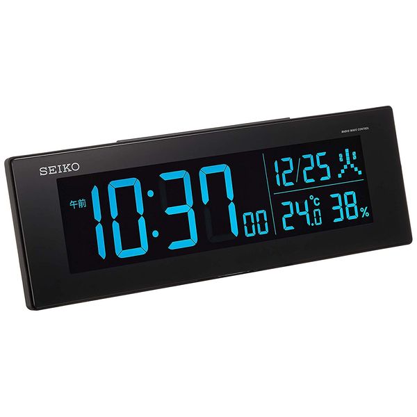 Seiko C3 Series Digital Alarm Clock, Radio, AC, Colored LCD