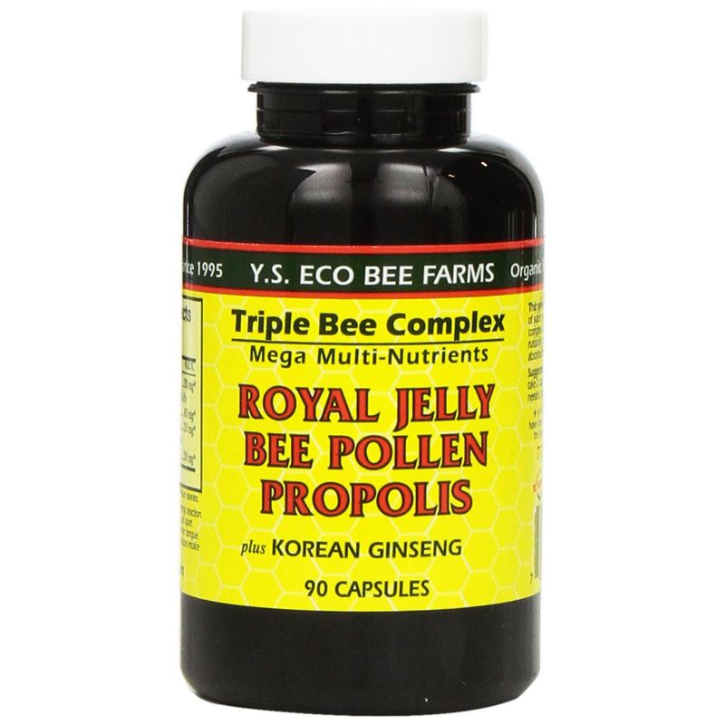 YS Organic Farms: Royal Jelly Bee Pollen Propolis w/Ginseng 90 ct ...