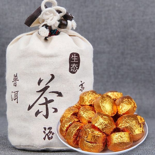 Mini Tuocha Ripe Puer Tea Glutinous Rice Aroma Shu Pu-erh White Bag 500g