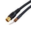 Simple Package Antenna Cable 3C Black Straight - 1 Meter for Connecting TVs and Recorders