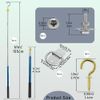 Attic Ladder Pull Down System, Ladder Attic Stairs Door Pull Down Hook System Kit with 60" Telescoping Pole and 304 Stainless Steel Pull Ring