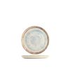 H&h piatto pane sky in stoneware azzurro e marrone cm 14
