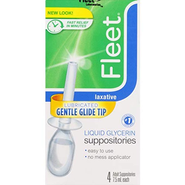 Fleet Laxative Glycerin Suppositories Adult Suppositories, 100 Count 