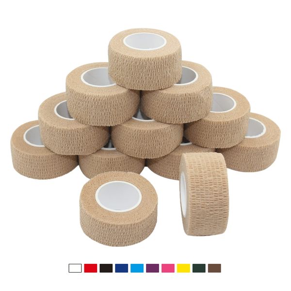 LHUI Self Adhesive Elastic Bandage Elastic Bandage 2.5cm*4.5m*12pcs Elastic Bandage Skin