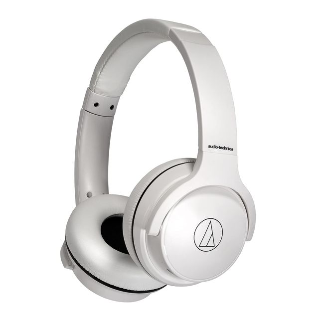 Audio-Technica ATH-S220BT WH Wireless Headphones, Up to 60 Hours Playtime, Fast Charging, Low Latency Mode, Multi-Point Support, Thin