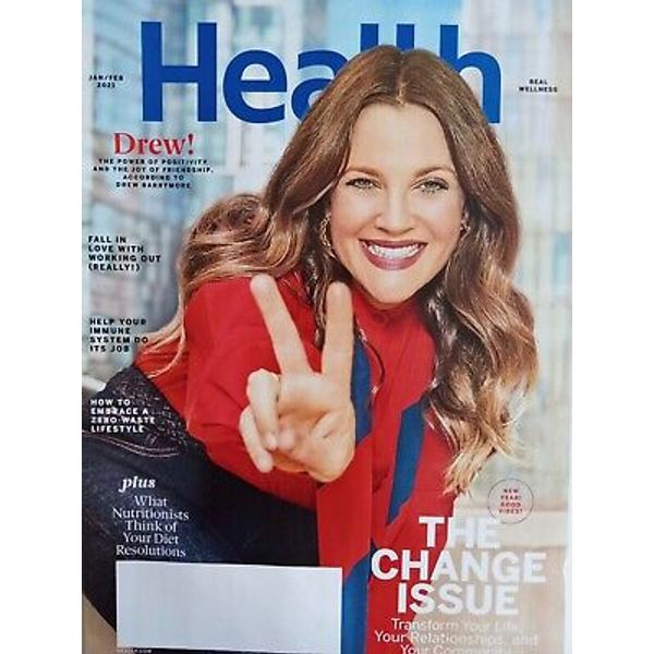 Health Magazine January/February 2021 Drew Barrymore Cover Wellness Fitness