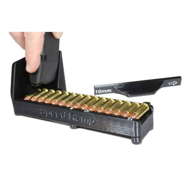 10mm Speed Loader Parabellum Designs - Lightweight & Sturdy Magazine Loader for Quick Easy Loading, Black Design, Accomodates 10mm Magazines