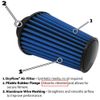 4'' 102mm Long High Flow Inlet Cone Dry Filter Cold Air Intake Replacement Blue