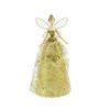 Medium Gold Angel Christmas Tree Topper with Patterned Skirt (18cm)