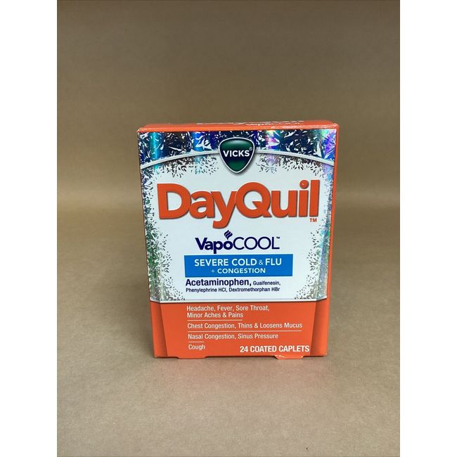 vicks | DayQuil CapoCOOL severe cold & flu | 24 tablets | BEST BY 10/24