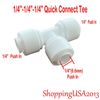 20 X Quick Connect Tee Fitting Connector 1/4-1/4" Water Filter RO System