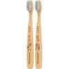 Wisdom Childrens Step by Step Bamboo Toothbrush - Kids 6+ - 2 Pack