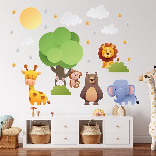Zoo Animals Wall Decal for Kids Bedroom or Nursery - Kids and Stickers