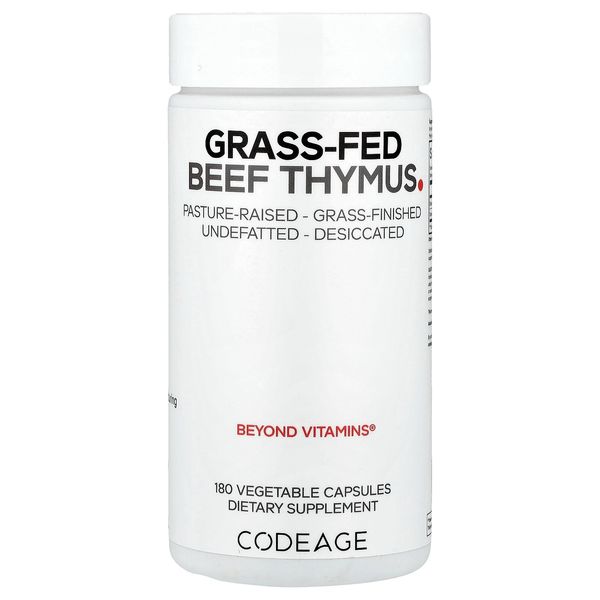 Grass Fed Beef Thymus, 180 Capsules