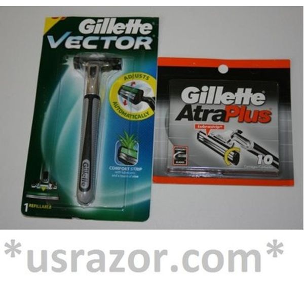 11 ATRA Plus BLADES GILLETTE Cartridges Refills Vector Razor Authentic Shaver US