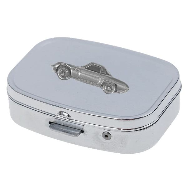 Masda Cosmo refH 3D Pewter Effect Car On A Mirrored 2 Day Pill Box