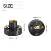 sourcing map E10 Lamp Socket Set, 2.5V Bulb Holder Screw Base with E10 Bulb, Plastic Copper Black, 30 Pack Total