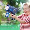 Fully Automatic Space Bubble Machine Gun Rocket 10 Hole Bubble Maker Toys PINK