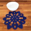 Snowflake Placemat Set - Gloss Bright Blue 4 Placemats Standard 28cm