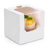 SUPERFA 24Pcs Single Cupcake Boxes with Window for Home Baking and Cake Shop (White)