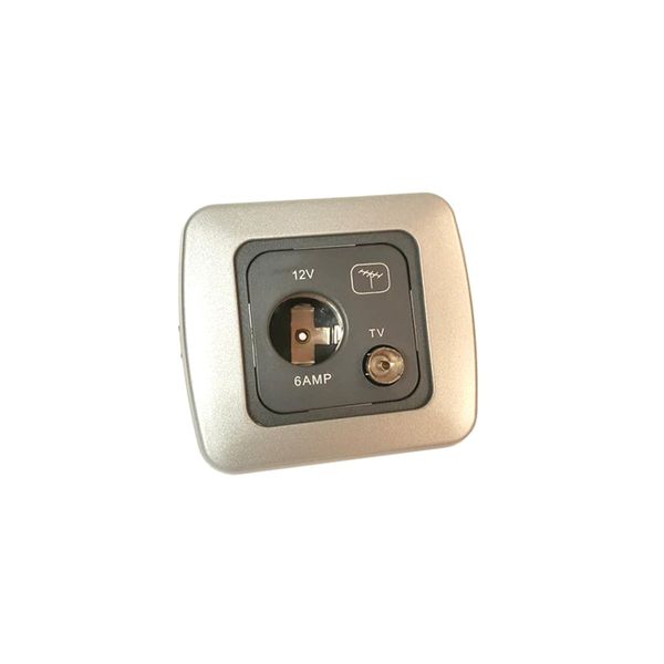 Clearcut - Flatline Silver Single Surround - Support Frame - 12v Socket-TV Aerial - Campervan and Motorhome