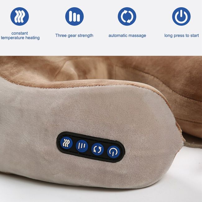 Electric Neck Massager U Shaped Pillow Multifunctional Portable Shoulder  Cervical Massager Travel Home Car Relax Massage Pillow