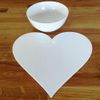 Heart Placemat Set - Gloss Blue 4 Placemats Large 38cm