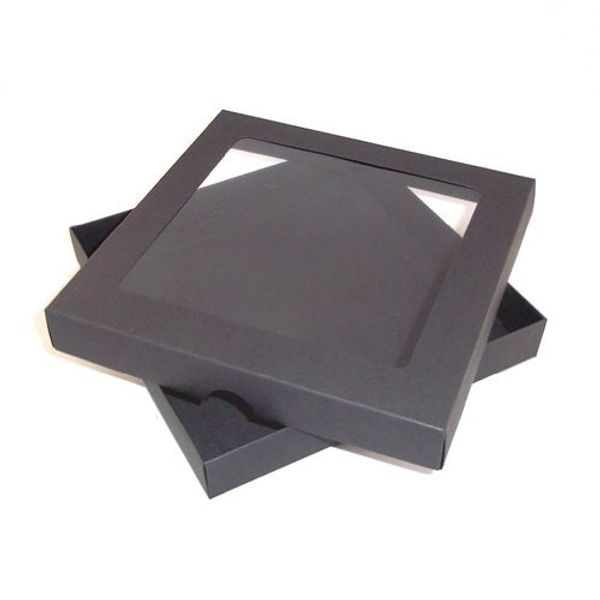 6"x6" Black Aperture Greeting Card Boxes X 5 Per Pack, Gift Boxes