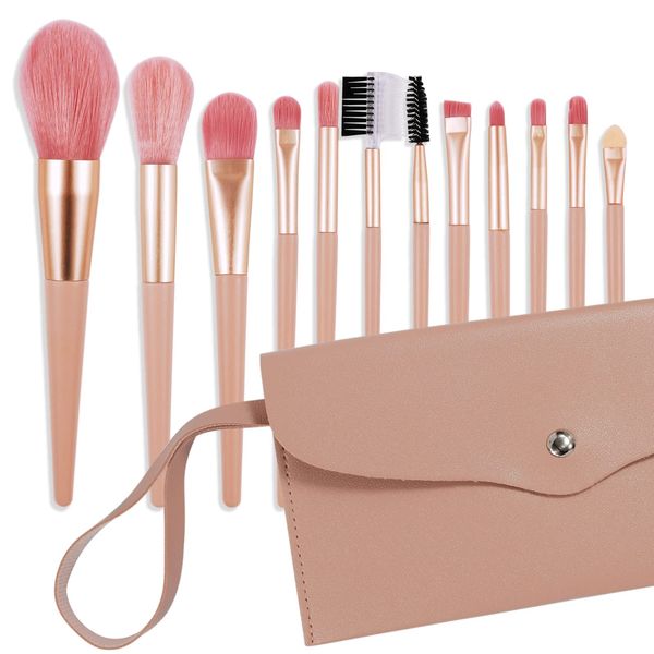 13-Teiliges Set Make up Pinsel Set Schminkpinsel Set mit Lidschattenpinsel Augenpinsel Make Up Brushes set für Blending Foundation Gesichtspuder Rouge Concealer Augen Make up Pinsel set