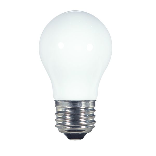 Satco S9151 Medium Light Bulb in White Finish, 3.31 inches, Frost