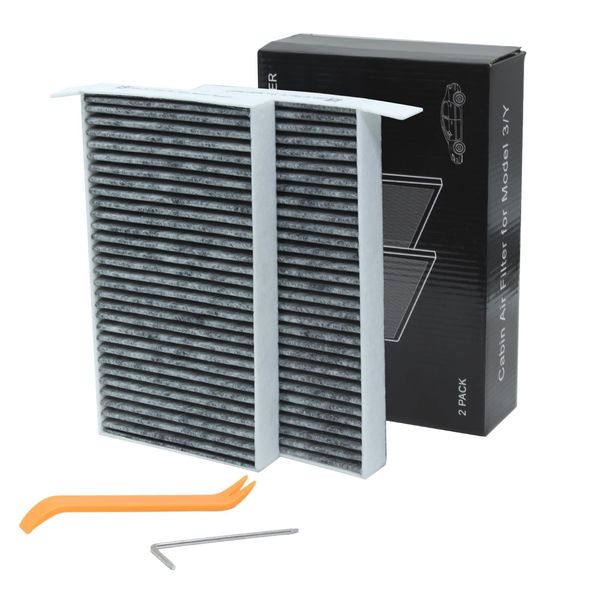 Cabin Air Filter Compatible with Tesla Model Y & Model 3 – Replacement Cabin Filter,2 Pack