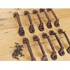 10 Cast Iron RUSTIC Barn Handle Gate Pull Shed Door Handles Fancy Drawer Pulls 