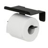 Tiger Colar Toilet Roll Holder with Shelf Black