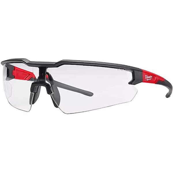 Milwaukee Anti-Fog Safety Glasses Clear Lens Black/Red Frame 1 pc. - Case of: 1;