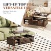 Lift Top Coffee Table with Storage, Mid Century Modern Coffee Table, Central Tab