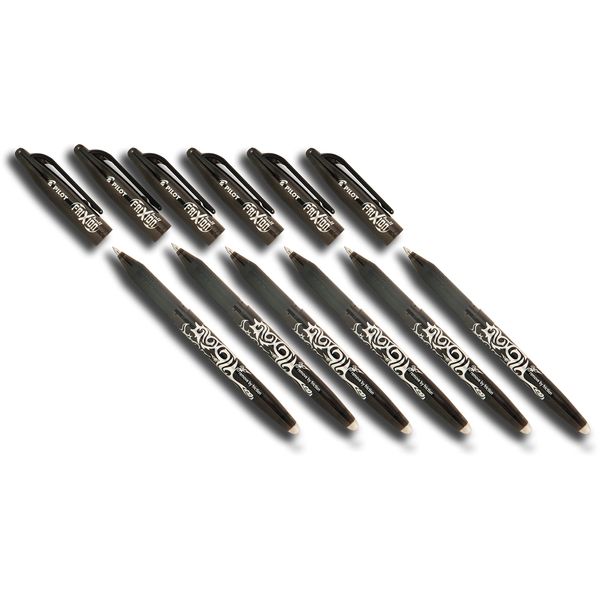 Pilot Frixion Tintenroller radierbar, schwarz (6 Stück)