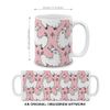 MUGBREW Pink Llama Pattern Ceramic Coffee Mug Tea Cup, 11 OZ
