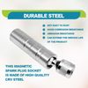 Spark Plug Socket with Magnetic, 3/8 Inch Drive Swivel Socket Removal Tool Universal Standard Spark Plug Socket - 16mm Thin Walled